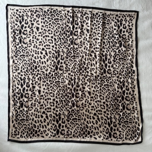 Unbranded Accessories - Unbranded Women's Classic Leopard Print Neck Scarf Bandanna Black Cream